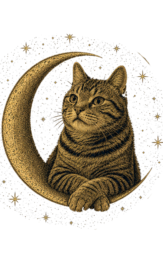 Moon Cat on rocket